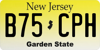 NJ license plate B75CPH