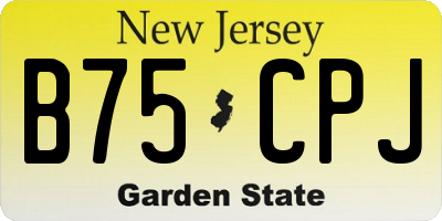 NJ license plate B75CPJ