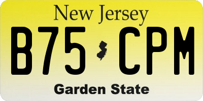 NJ license plate B75CPM