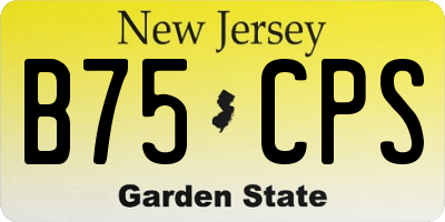 NJ license plate B75CPS