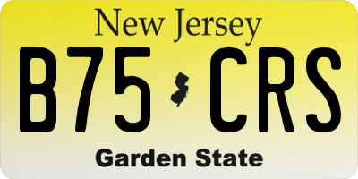 NJ license plate B75CRS