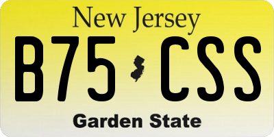 NJ license plate B75CSS