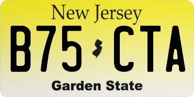 NJ license plate B75CTA