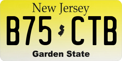 NJ license plate B75CTB
