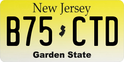 NJ license plate B75CTD