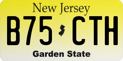 NJ license plate B75CTH