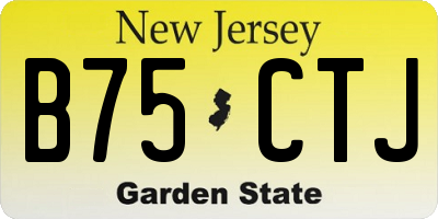 NJ license plate B75CTJ