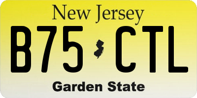 NJ license plate B75CTL