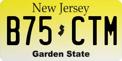 NJ license plate B75CTM