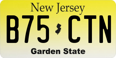 NJ license plate B75CTN