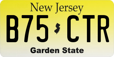 NJ license plate B75CTR