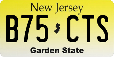 NJ license plate B75CTS