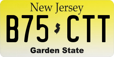 NJ license plate B75CTT