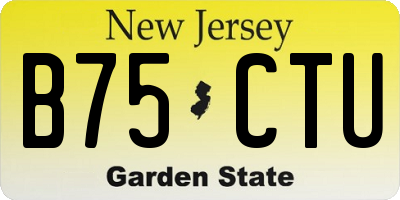 NJ license plate B75CTU