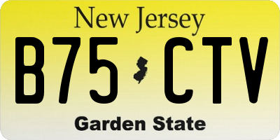 NJ license plate B75CTV
