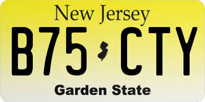 NJ license plate B75CTY