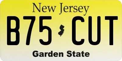 NJ license plate B75CUT