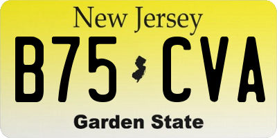 NJ license plate B75CVA