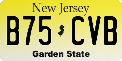 NJ license plate B75CVB