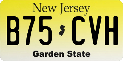 NJ license plate B75CVH