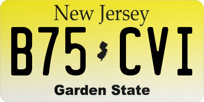 NJ license plate B75CVI
