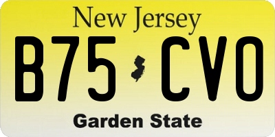 NJ license plate B75CVO