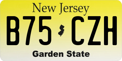 NJ license plate B75CZH