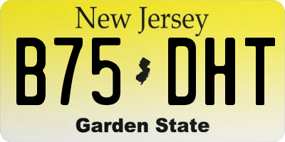 NJ license plate B75DHT
