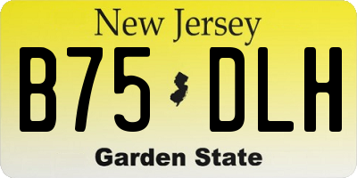NJ license plate B75DLH