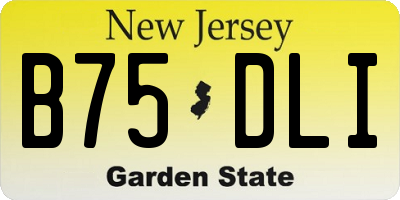 NJ license plate B75DLI