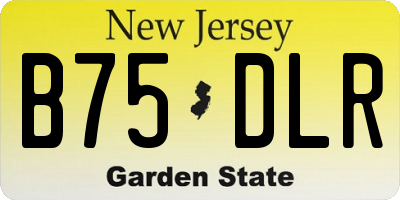 NJ license plate B75DLR