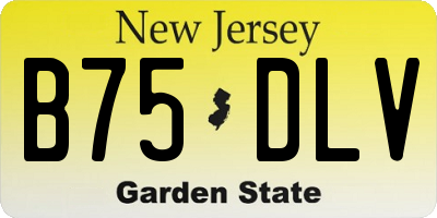 NJ license plate B75DLV