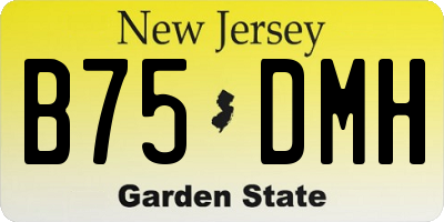 NJ license plate B75DMH