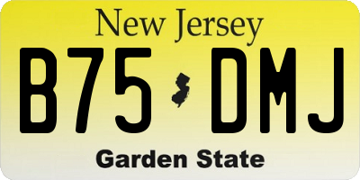NJ license plate B75DMJ