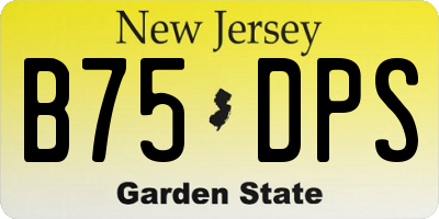 NJ license plate B75DPS