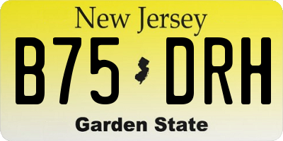 NJ license plate B75DRH