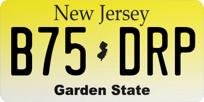 NJ license plate B75DRP