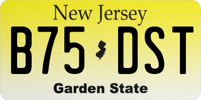 NJ license plate B75DST