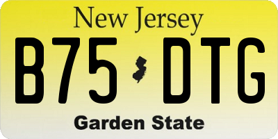 NJ license plate B75DTG