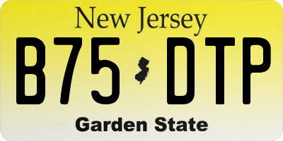 NJ license plate B75DTP