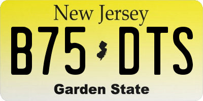 NJ license plate B75DTS