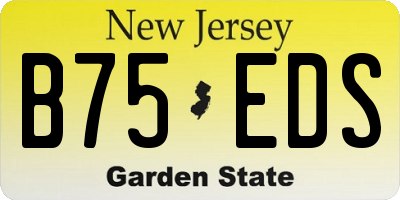 NJ license plate B75EDS