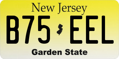 NJ license plate B75EEL