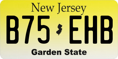 NJ license plate B75EHB