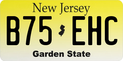NJ license plate B75EHC