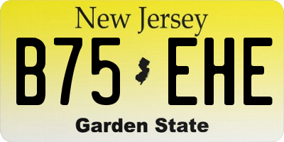 NJ license plate B75EHE