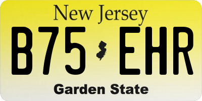 NJ license plate B75EHR
