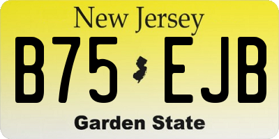 NJ license plate B75EJB
