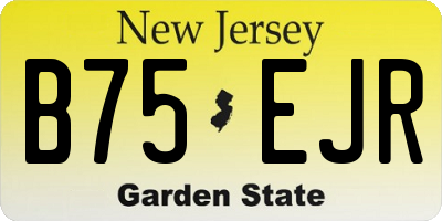 NJ license plate B75EJR
