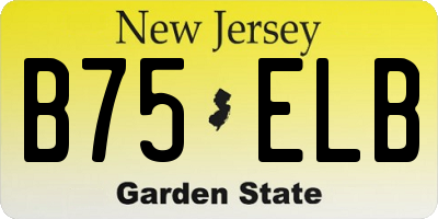 NJ license plate B75ELB